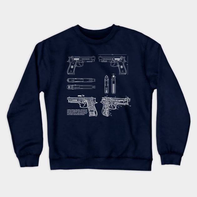 beretta m9 Crewneck Sweatshirt by arxitrav